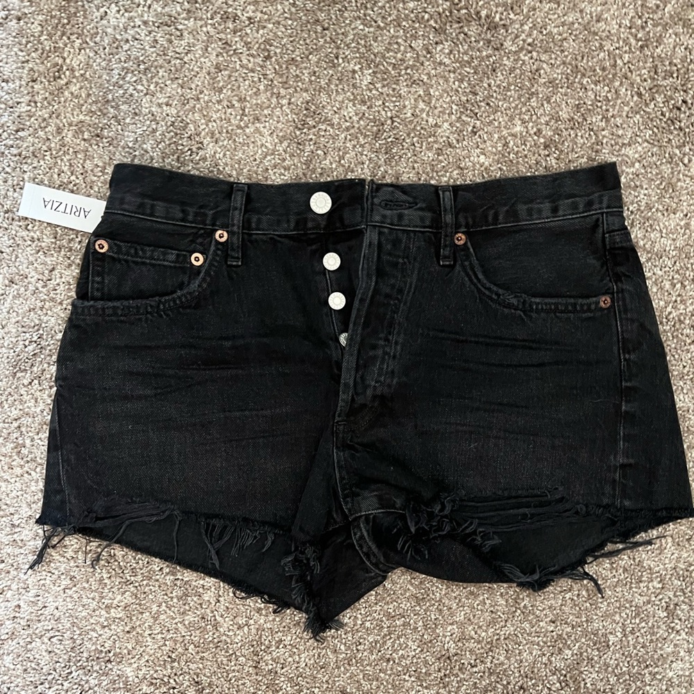 NWT AGOLDE Parker Vintage Cut Off Shorts Curse sz 27